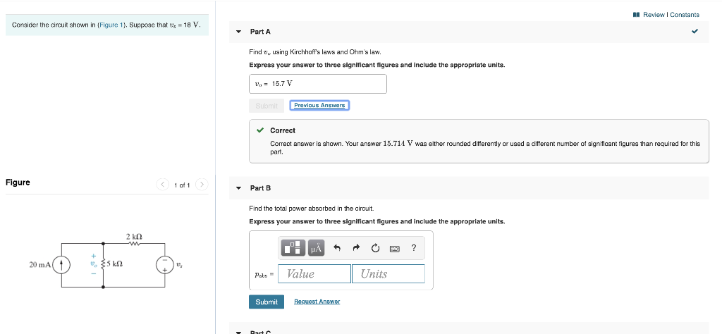 Solved A Review Constants Consider The Circuit Shown In | Chegg.com