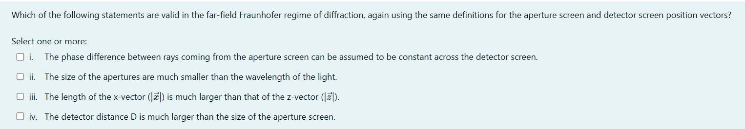 Solved Which of the following statements are valid in the | Chegg.com