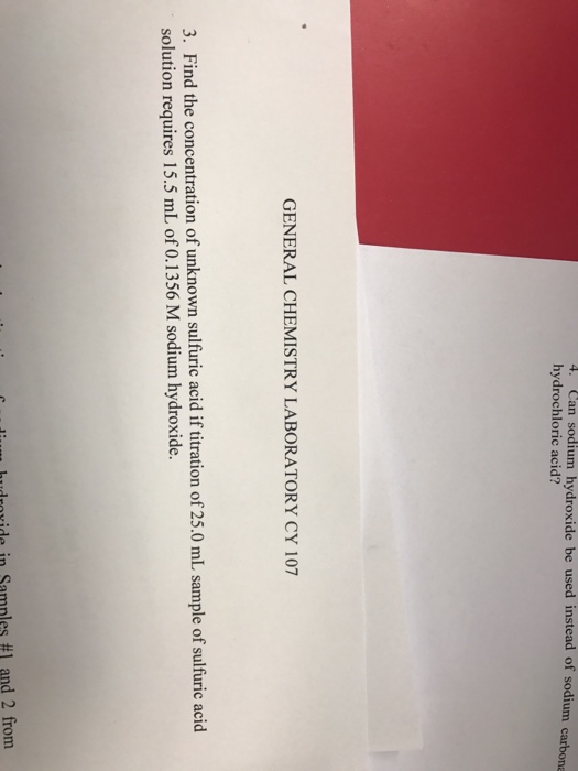 Solved 4. Can sodium hydroxide be used instead of sodium