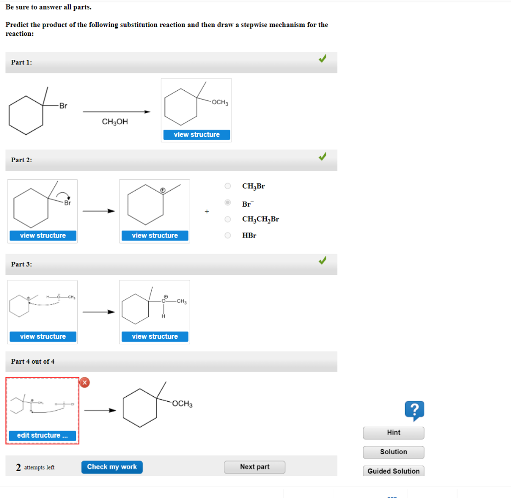 Solved Be Sure To Answer All Parts. Predict The Product Of | Chegg.com