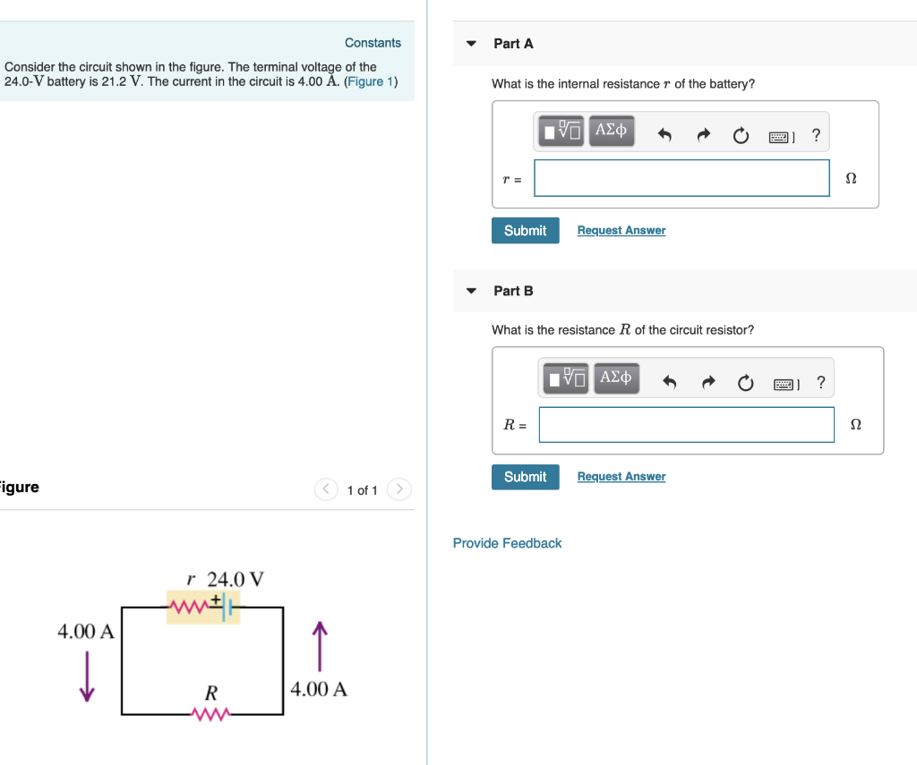 Solved Constants Part A Consider the circuit shown in the | Chegg.com