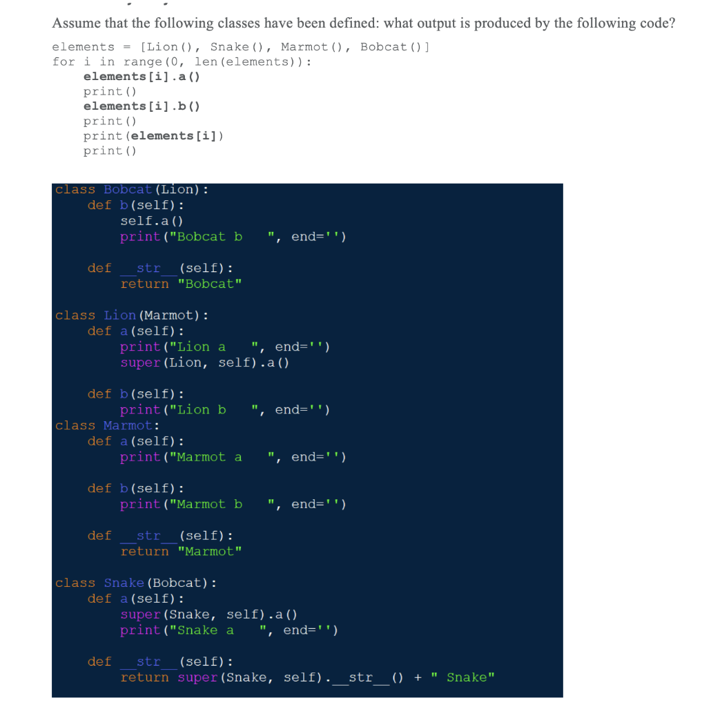 Solved Assume that the following classes have been defined: | Chegg.com