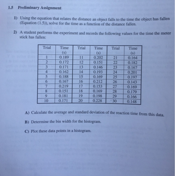 Solved Using the equation that relates the distance an