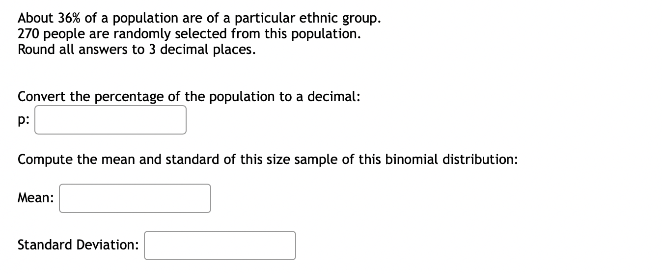 Solved About 36% Of A Population Are Of A Particular Ethnic | Chegg.com