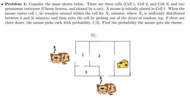 Solved • Problem 1: Consider the maze shown below. There are | Chegg.com