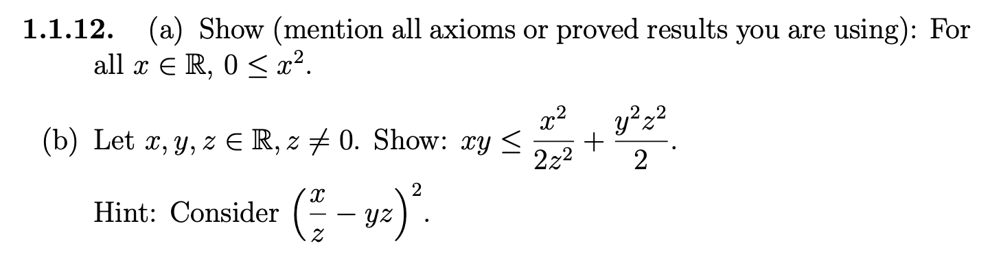 Solved 1.1.12. (a) Show (mention All Axioms Or Proved | Chegg.com