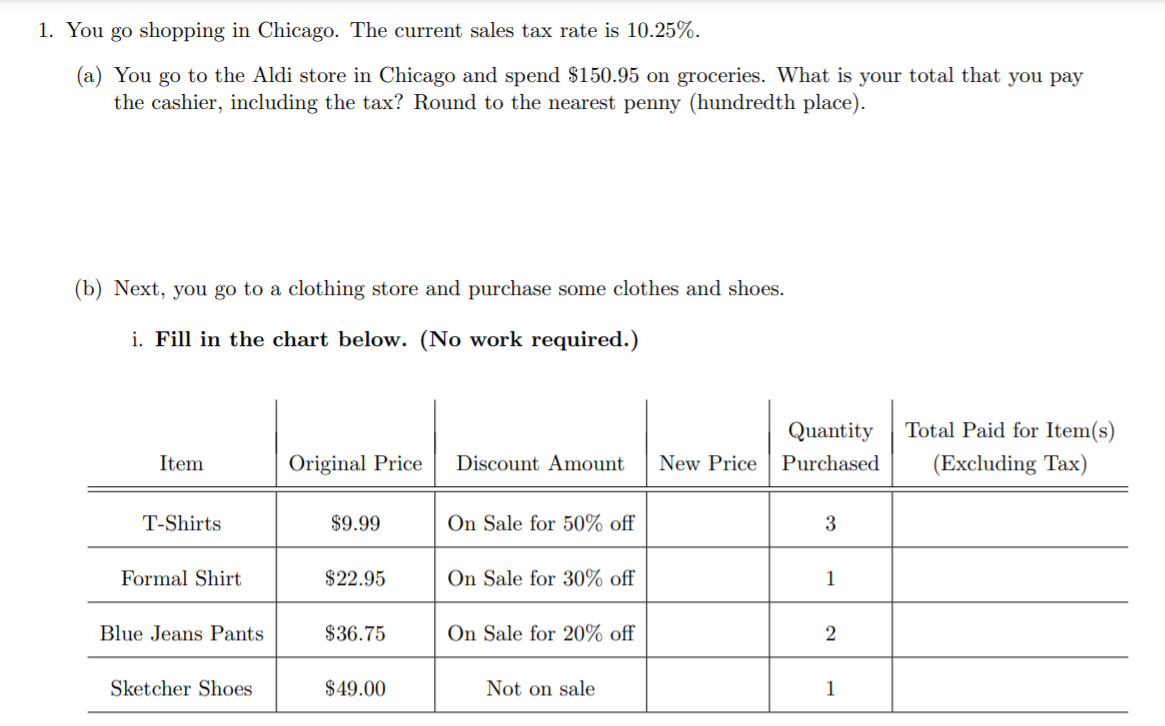 Shopping tax in clearance chicago