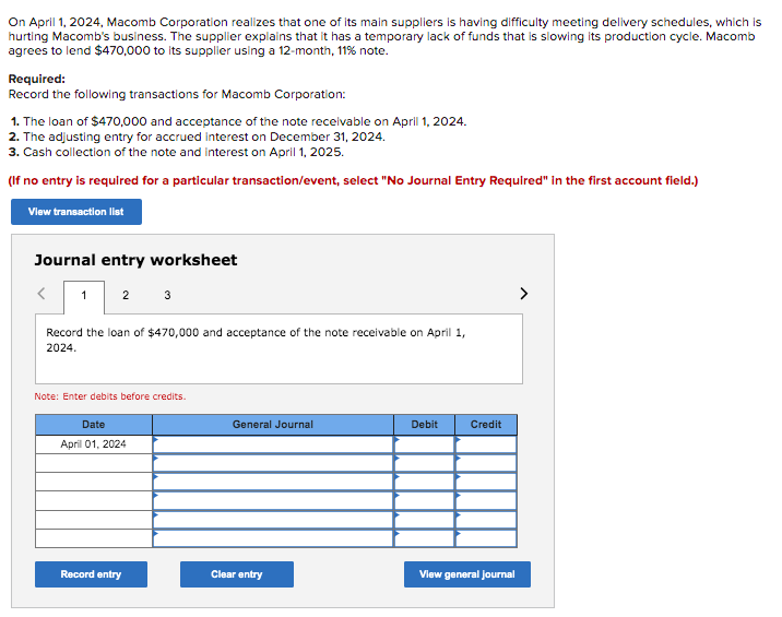 Solved On April 1, 2024, Macomb Corporation realizes that | Chegg.com