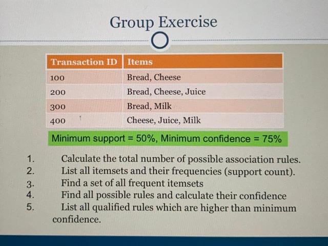 Solved Group Exercise 1. Calculate The Total Number Of | Chegg.com