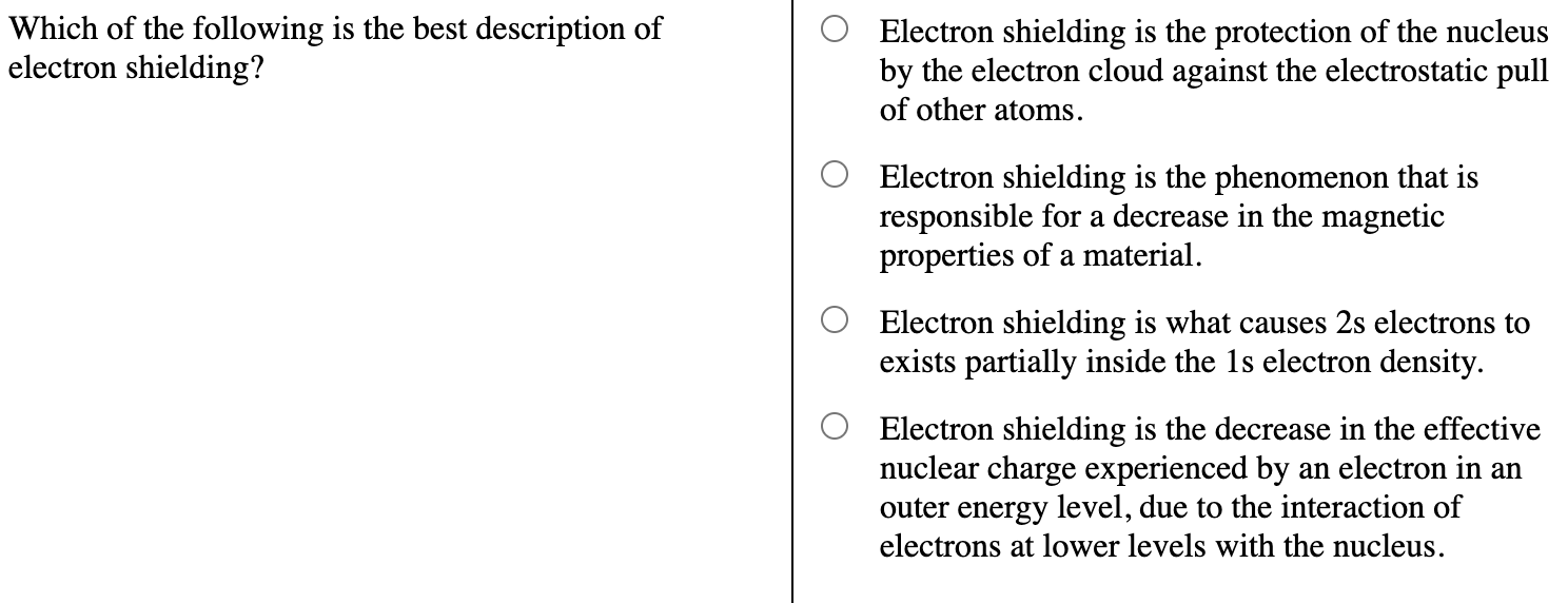 Solved Which of the following is the best description of