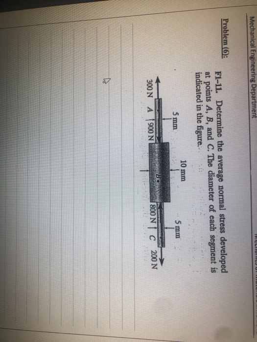 Solved Mechanical Engineering Department Problem (6 Fl-11. | Chegg.com