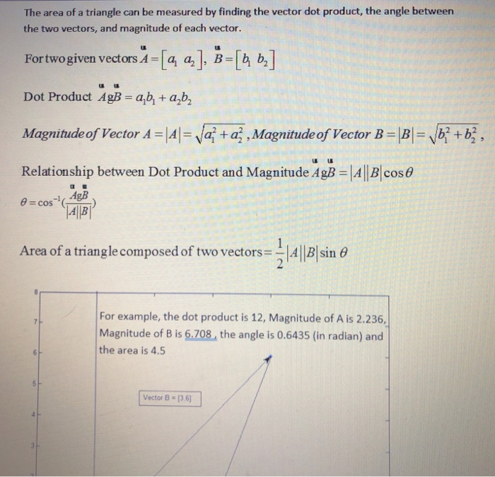 Solved We have a pair of vector in 2D plane. Create a script | Chegg.com