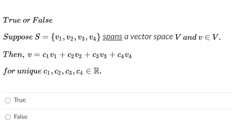 Solved Which one of the following is a vector space? {C1V1 + | Chegg.com
