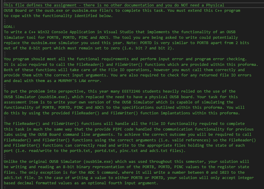 This file defines the assignment there is no other | Chegg.com