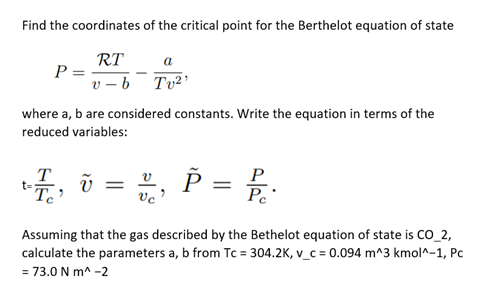 Solved Find the coordinates of the critical point for the