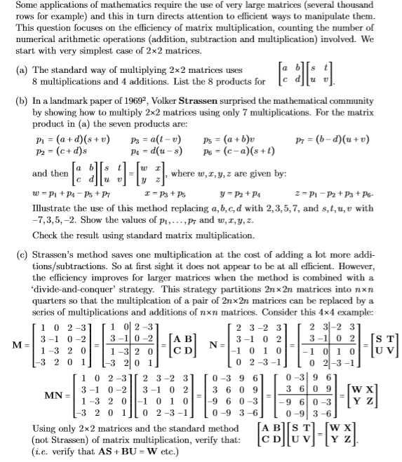 25+ Strassen&amp;#039;s Matrix Multiplication Example Problem Background