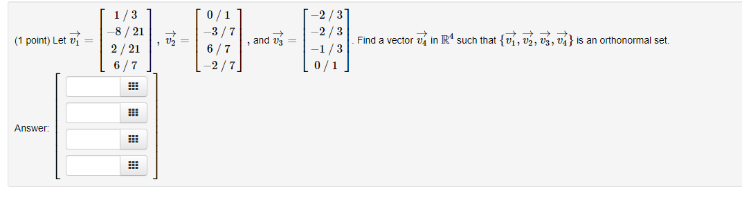 Solved 1 3 0 1 2 3 1 Point Let V U2 8 21 Chegg Com