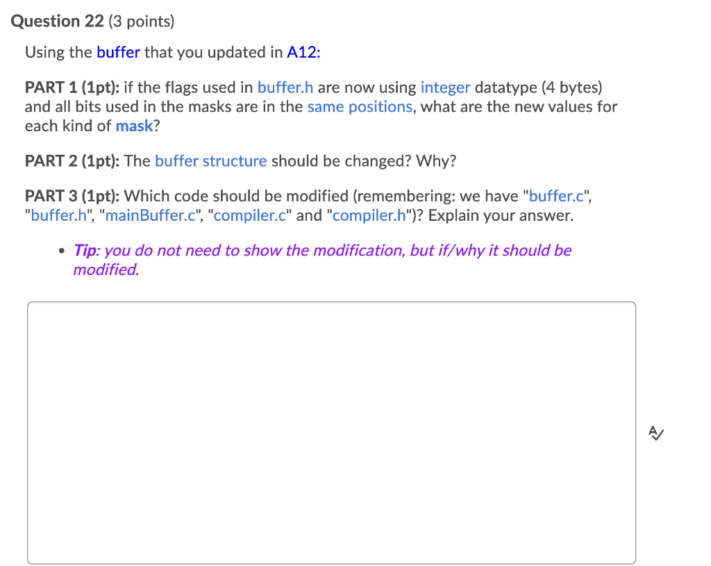 Question 22 (3 points) Using the buffer that you | Chegg.com