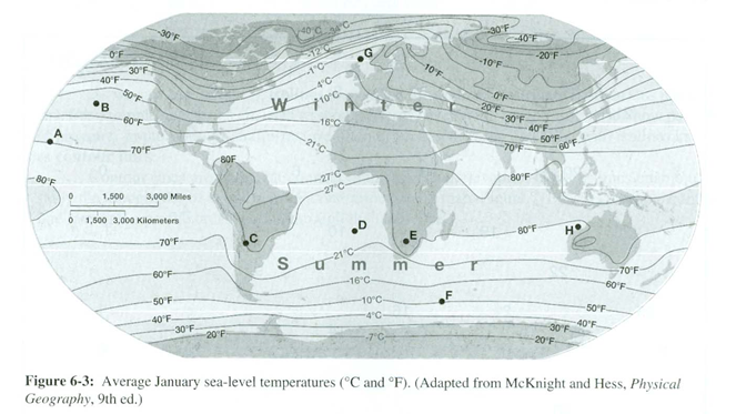 Solved Question 5 What is the January sea-level | Chegg.com