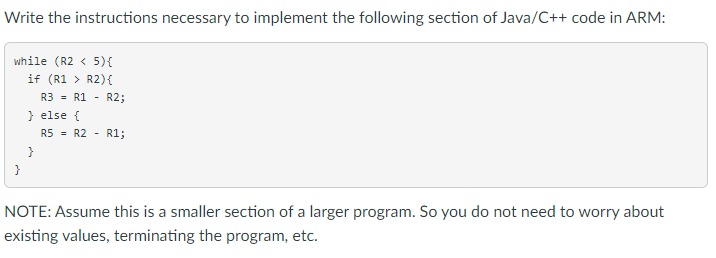 Solved Write the instructions necessary to implement the | Chegg.com