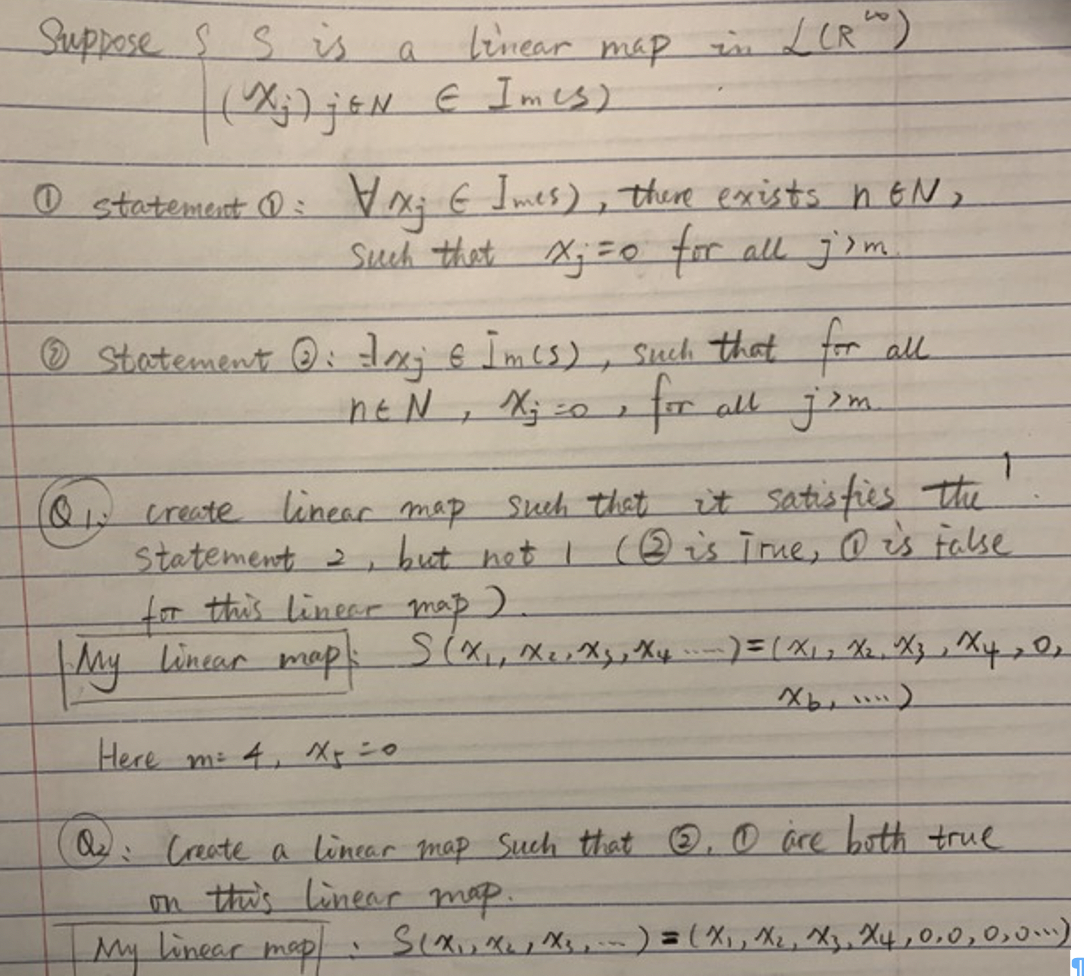 Solved Suppose S S Is Linear Map In L R X Gn E Imes Chegg Com