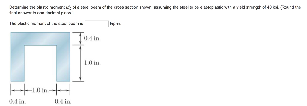 Solved Determine the plastic moment Mp of a steel beam of | Chegg.com