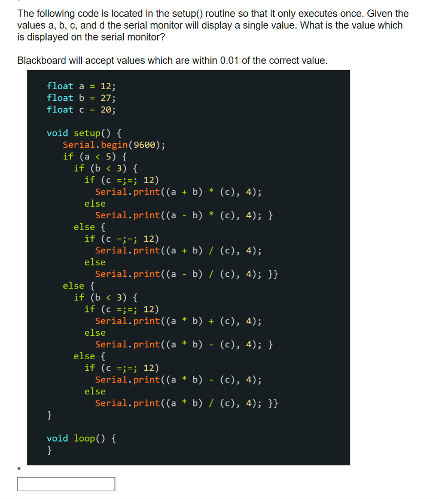 (Solved) : Following Code Located Setup Routine Executes Given Values B ...