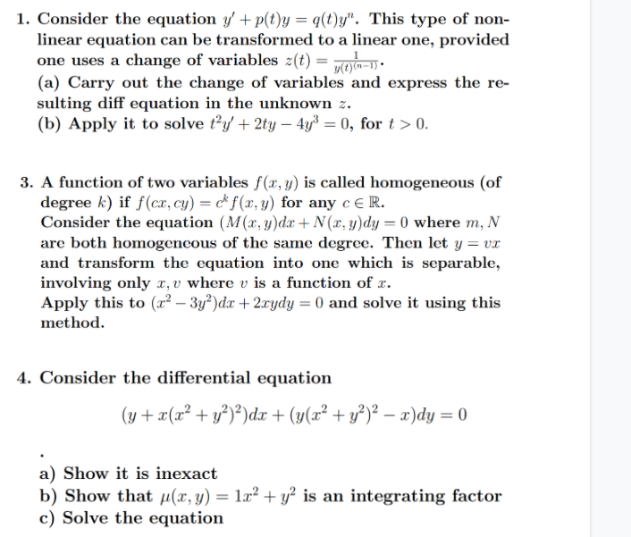 Solved 1 Consider The Equation Y P T Y G T Y This Chegg Com