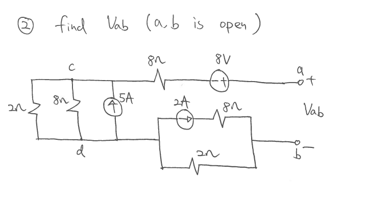 Solved ® find Vab (ab is open ) | Chegg.com