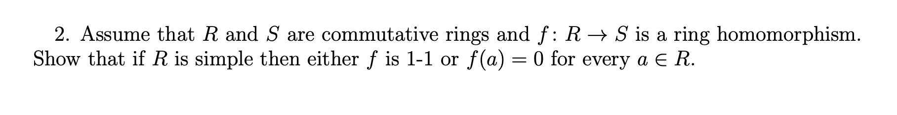 Solved 2. Assume That R And S Are Commutative Rings And | Chegg.com