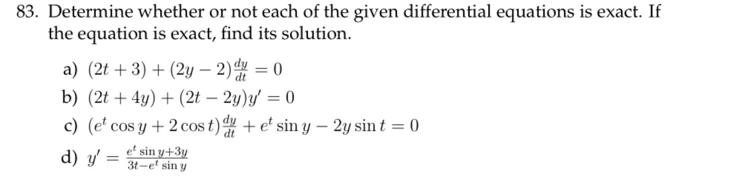 Solved 83. Determine Whether Or Not Each Of The Given 