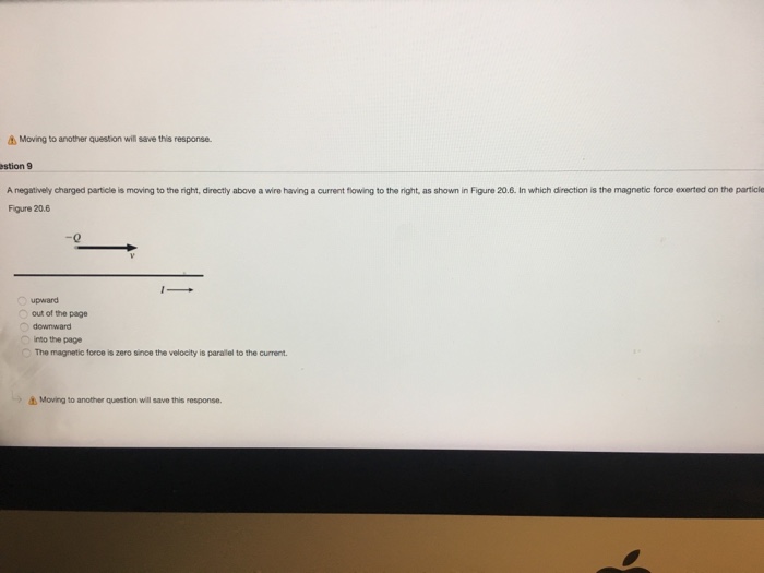 Solved A negatively charged particle is moving to the right, | Chegg.com