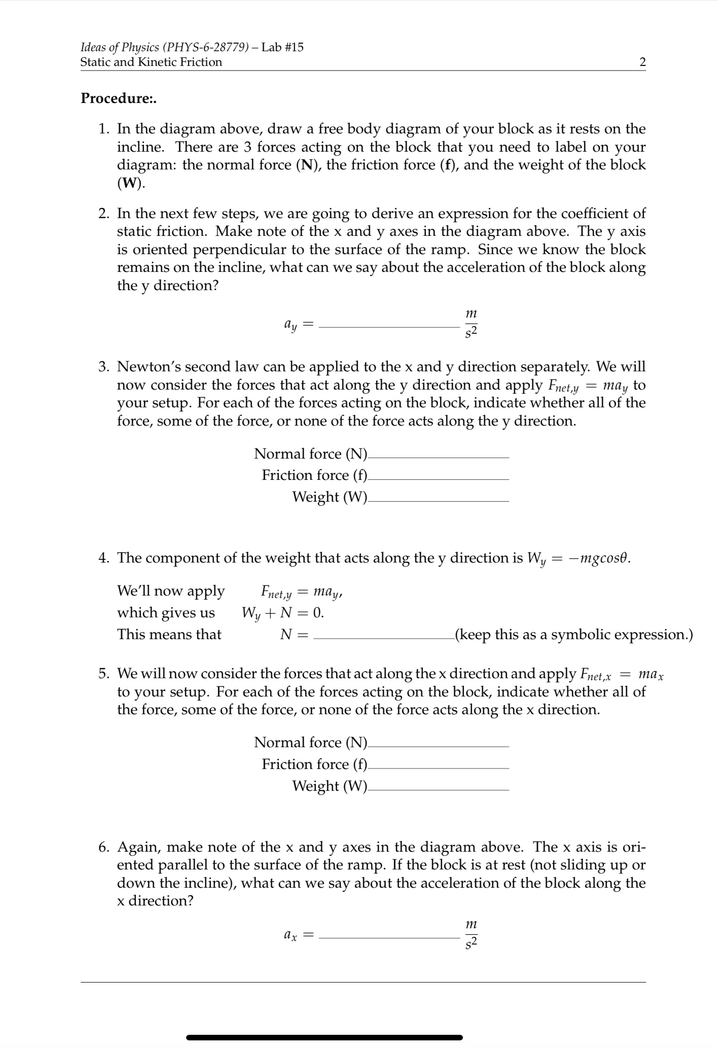 Solved Purpose: To Measure The Coefficient Of Static And | Chegg.com