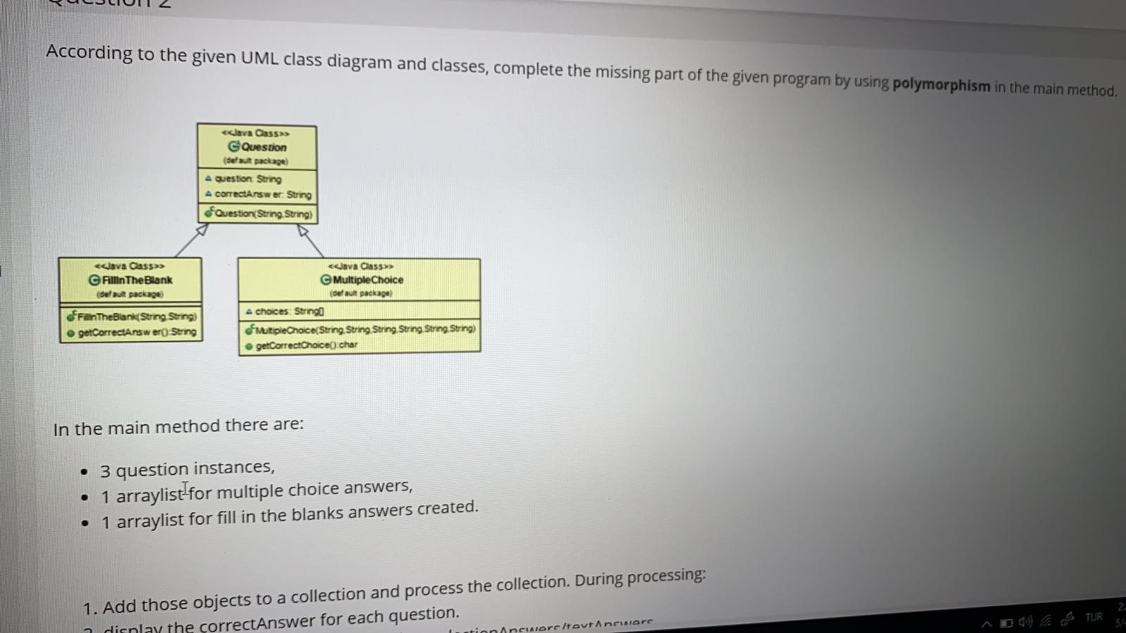 UJIUN 2 According to the given UML class diagram and | Chegg.com