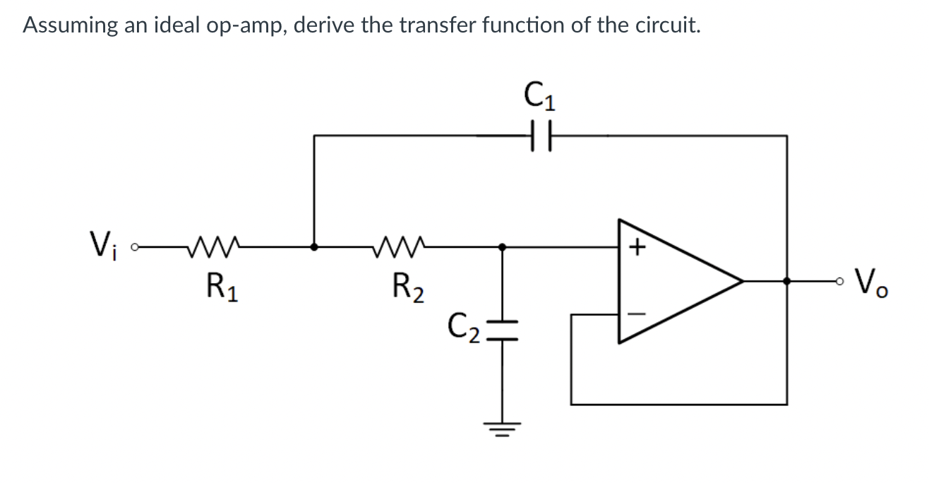 Solved Assuming An Ideal Op-amp, Derive The Transfer 