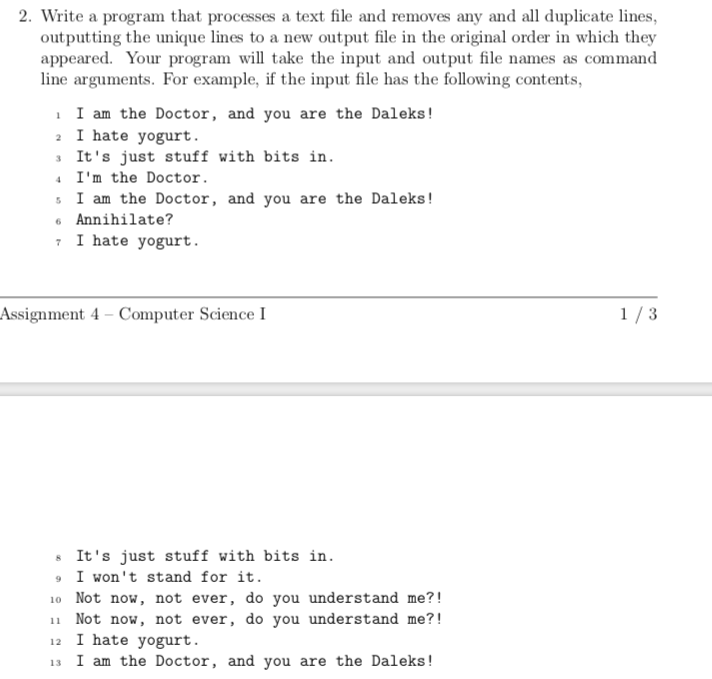 Write a C program that processes a text file and | Chegg.com