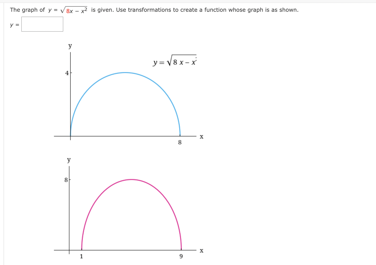 solved-the-graph-of-y-8x-x2-is-given-use-transformations-to-chegg