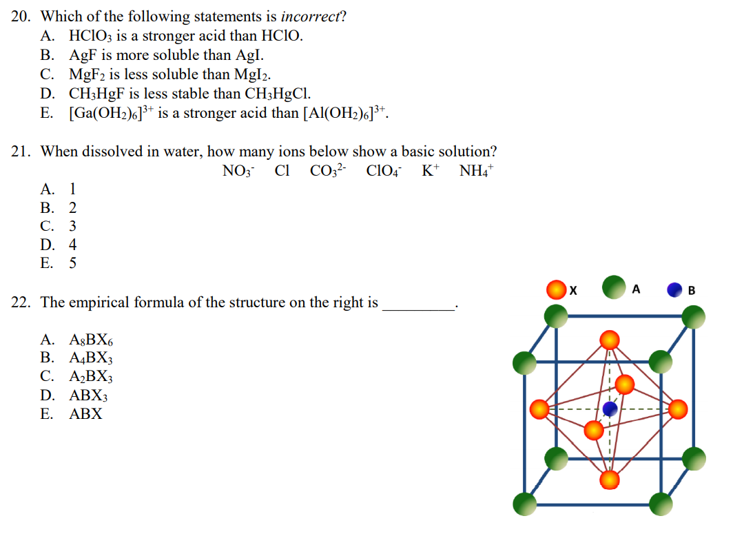 Solved 20. Which of the following statements is incorrect Chegg