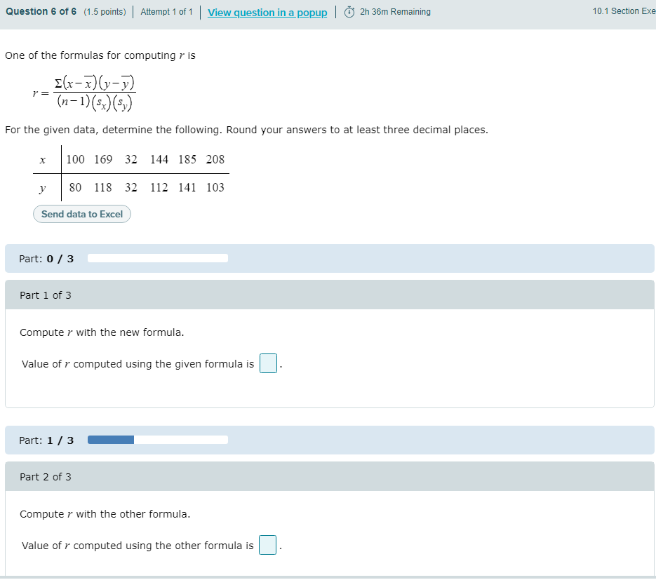 Solved Question 6 of 6 (1.5 points) | Attempt 1 of 1 | View | Chegg.com