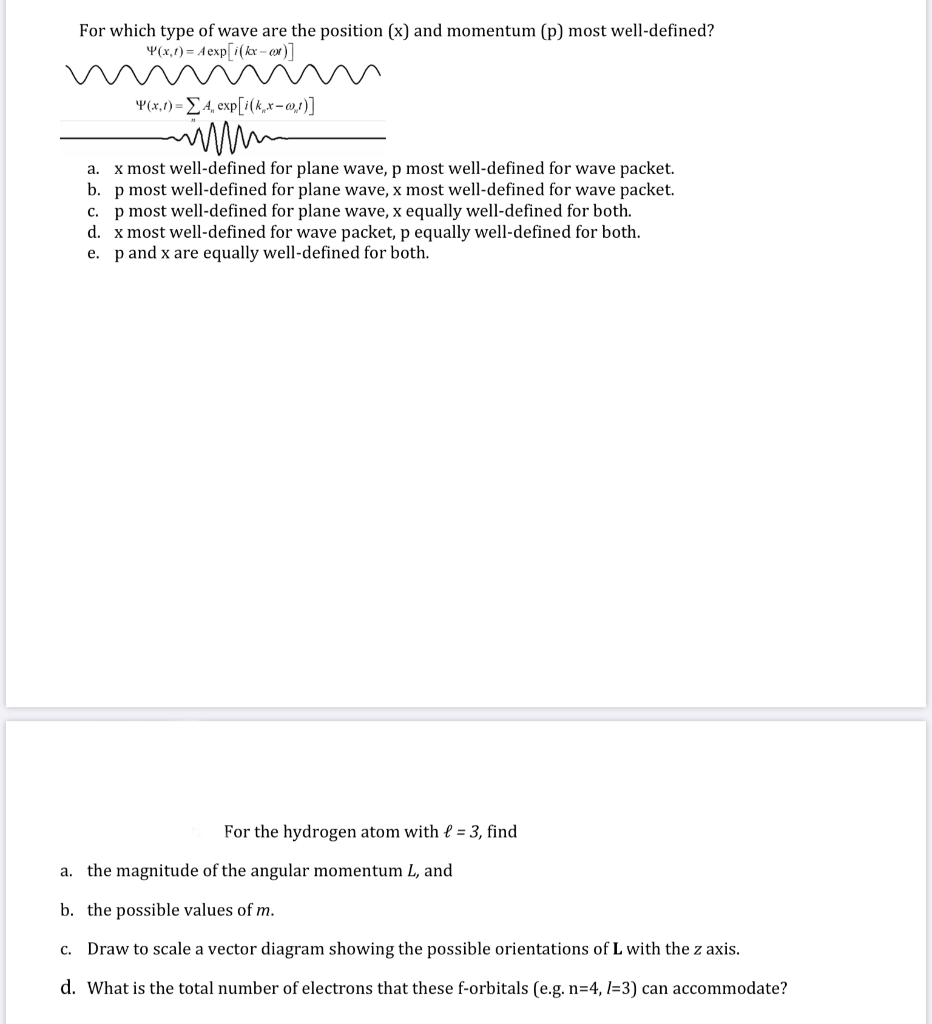 Solved For Which Type Of Wave Are The Position X And Mo Chegg Com