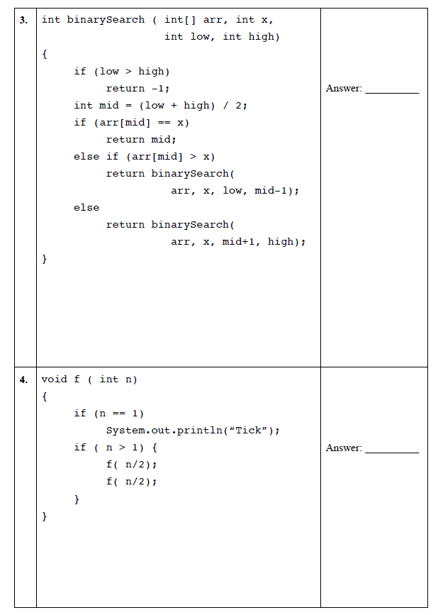 Solved Find The Running Time Of The Following Code | Chegg.com