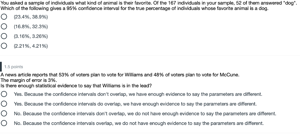 Solved You asked a sample of individuals what kind of animal  Chegg.com