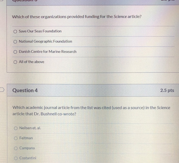 Solved What Type Of Source Is The Bird Source Academic J Chegg