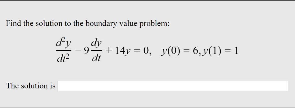 Solved Find the solution to the boundary value problem: The | Chegg.com
