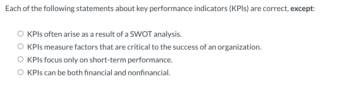 Solved Each of the following statements about key | Chegg.com