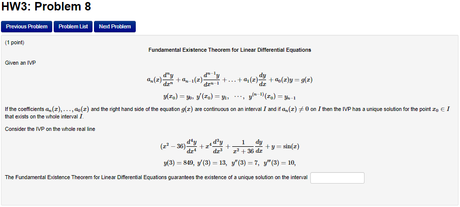 Solved HW3: Problem 7 Previous Problem Problem List Next | Chegg.com