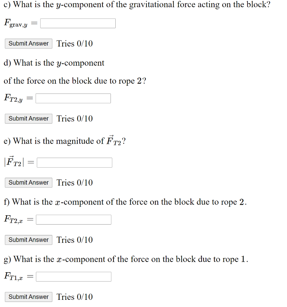 Solved Rope 2 Rope 1 Choose the box as the system. The | Chegg.com