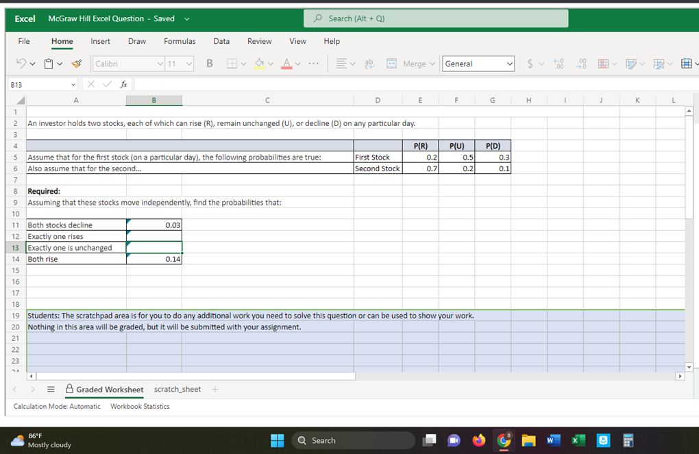 Solved Need answer for A12, and the Excel formula for the | Chegg.com