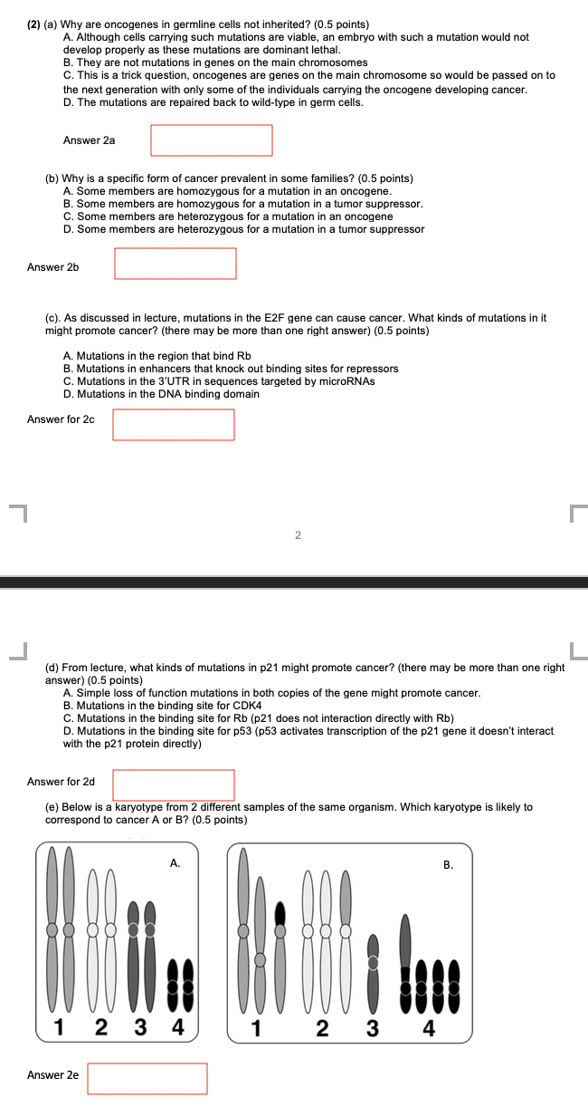 why are oncogenes in germline cells not