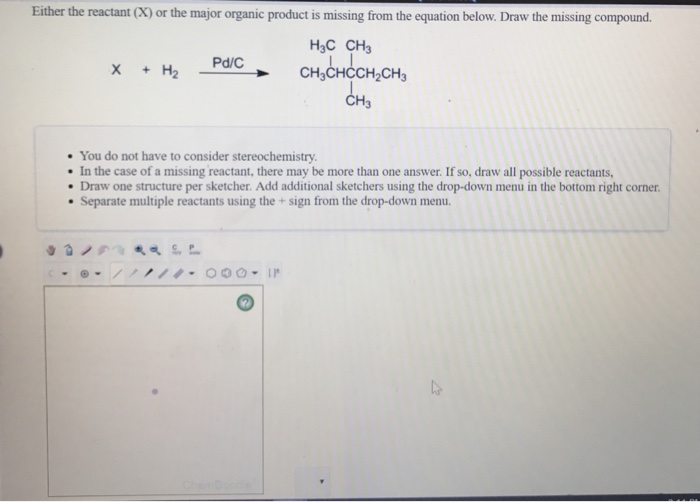 Solved Either the reactant (X) or the major organic product